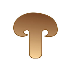 Isolated champignon mushrooms on a white background