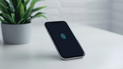 Secure login screen with two-factor authentication digital device technology modern office close-up cybersecurity