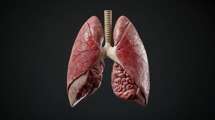 Exploring lung anatomy and function medical science 3d visualization clinical environment educational concept