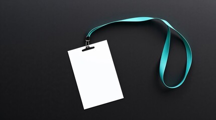 Operator name tag, badge and ribbon for employee identity and position identification. Copy space for text.