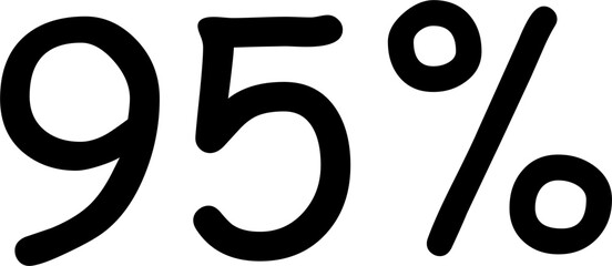 Obraz premium 95 Percentage Discount Offer Number Typography Style A0247