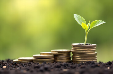 The concept of saving money and making wise investments in finance.