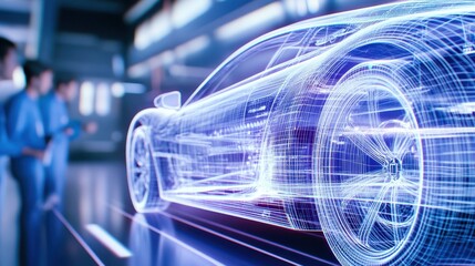 Realistic Wireframe Car Design In Advanced Studio