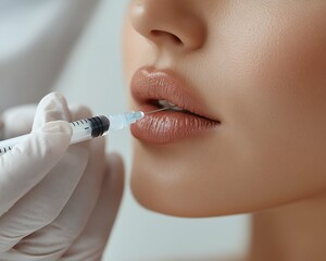 Lip filler injection for facial rejuvenation