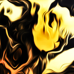 Abstract fluid art digital painting and dynamic swirling patterns with vibrant color transitions.