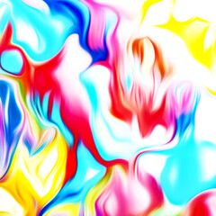 Abstract fluid art digital painting and dynamic swirling patterns with vibrant color transitions.