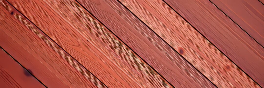 Close-up of warm terracotta wood planks showcasing natural grain, organic aesthetic
