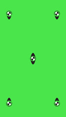 Green screen background, VFX motion tracking markers. Art design green screen backdrop template. Abstract concept video footage replacement tracking markers elements and icon.	