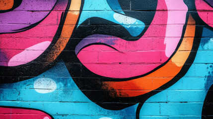 colorful cartoon design on wall