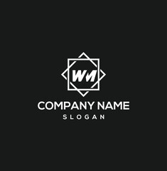 Fototapeta premium WM Letter Monogram Logo - Elegant Initials Vector Design 