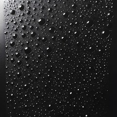 Fototapeta premium Dramatic Macro Rain Droplets on Glass Window Surface
