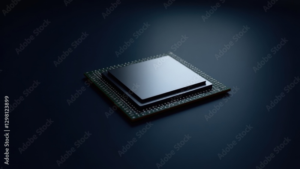 Poster igpu. processor is on table with dark background