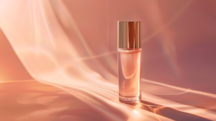 Stunning Radiant Primer Bottle with Soft Glow Symbolizing Hydrating and Luminous Skin Effects