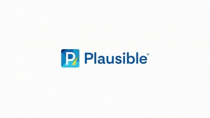 Plausible Analytics. Plausible analytics logo blue green digital marke