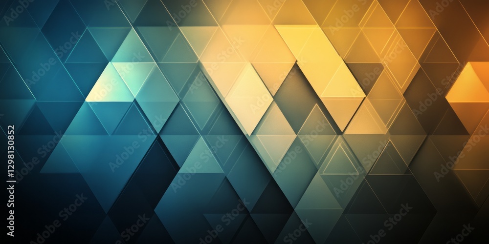 Poster abstract geometric background consists of overlapping and colored triangles