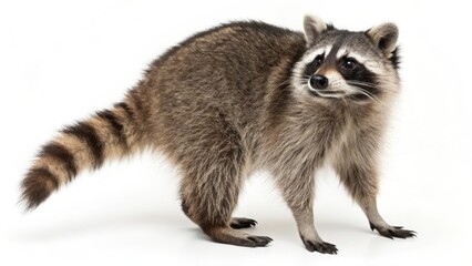 Obraz premium Raccoon on White Background