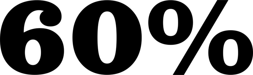 65 Percentage Discount Offer Number Typography Style A0792