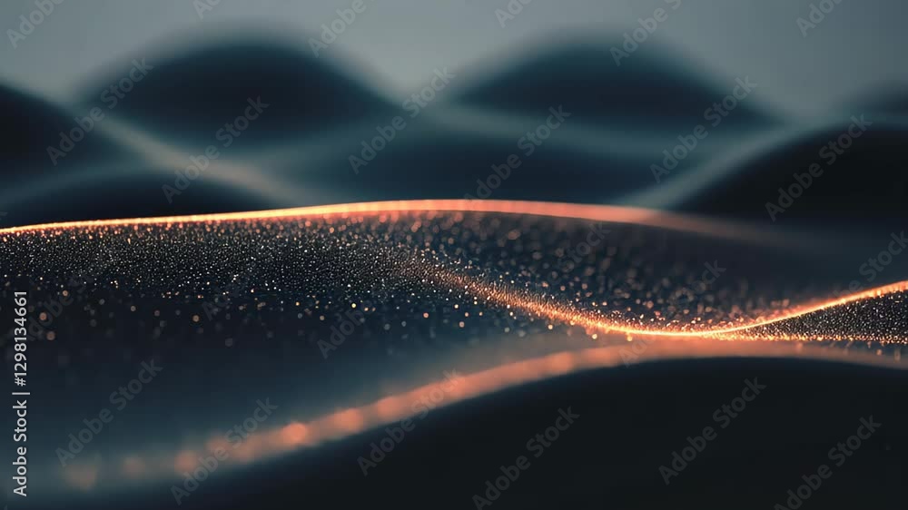 Aufkleber soft undulating shapes illuminated by subtle light create serene atmosphere