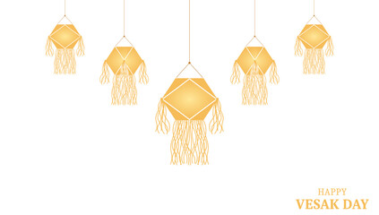 Vesak day decoration background vector.