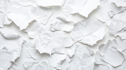 Obraz premium Crumpled white paper texture background (3)