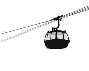 Gondola Ascending Mountain Cable Car