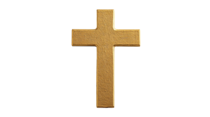 wooden cross isolated on white background