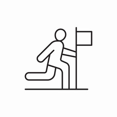 runner finish icon vector sign