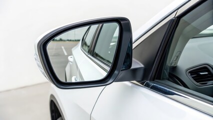 Fototapeta premium Car Side Mirror Reflection