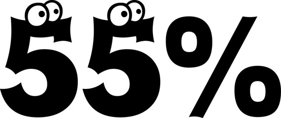 60 Percentage Discount Offer Number Typography Style A0943