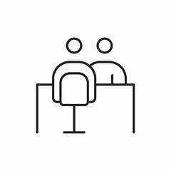 person interview icon vector sign