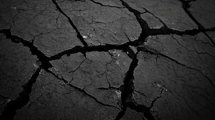 Obraz premium A dark, cracked marble background. 