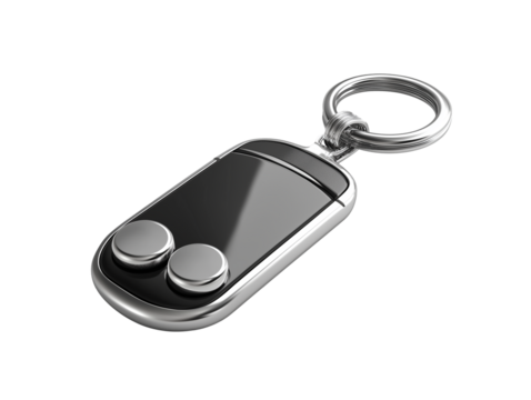 Car key fob with Modern Buttons and Keychain Isolated on Transparent