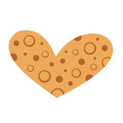Heart clipart. Cute seasonal object in cartoon flat style. Hand draw vector illustration	
