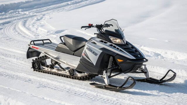 Snowmobile on Snow Track