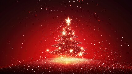 A mesmerizing close-up of a radiant red glittery surface, dotted with shimmering white specks against an ethereal backdrop, exuding elegance and sparkle