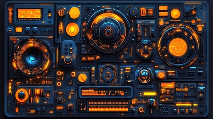 Fototapeta premium Futuristic control panel, intricate design