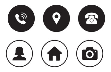 Unique style business card icon. Contact icon. Phone, mobile, call, message, web vector illustration EPS 10