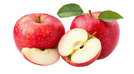 red apples isolated on white background