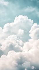 Obraz premium cloudy sky background soft muted tones