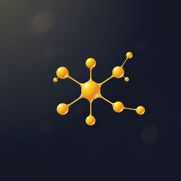 Xanthine molecule, illustration
