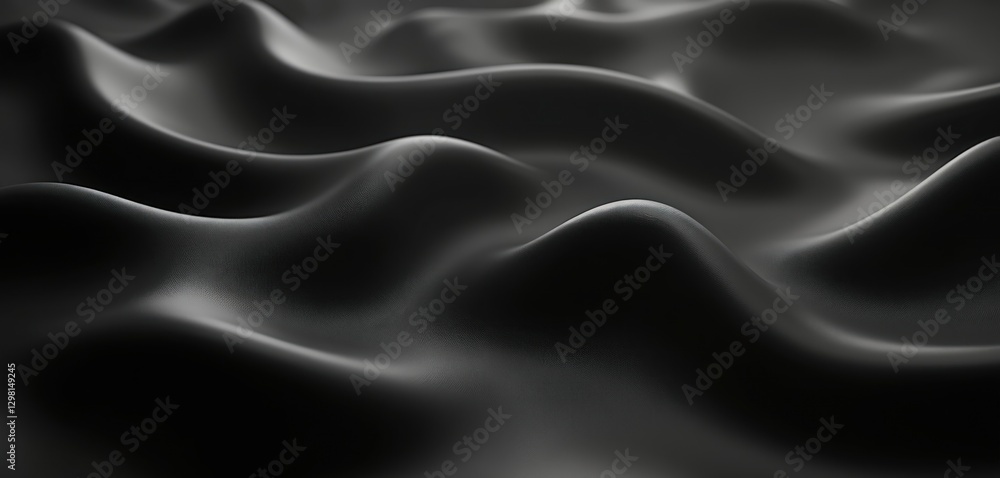 Poster abstract wavy black white background. fluid, dynamic wave pattern. smooth curves, elegant lines crea
