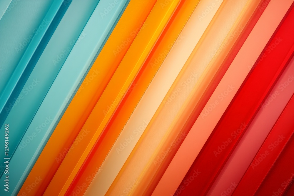 Poster abstract diagonal multicolored striped background with vibrant geometric patterns in modern 3d digit