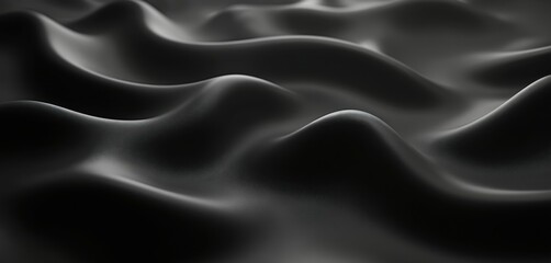 Obraz premium Abstract wavy black white background. Fluid, dynamic wave pattern. Smooth curves, elegant lines create visual texture. Minimalist design projects, modern art concepts in greyscale for presentation