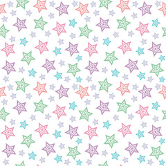 pastel color cute starts seamless colorful pattern for wallpaper and tile