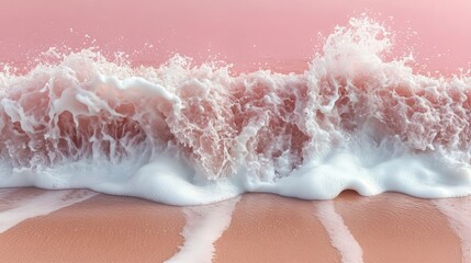 Fototapeta premium Abstract Pink Beach Wave