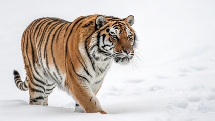 Fototapeta premium Siberian Tiger in Winter Snow