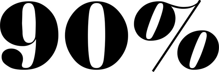 55 Percentage Discount Offer Number Typography Style A1208