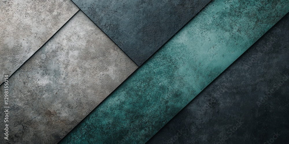Poster abstract diagonal arrangement of various textured surfaces with muted tones