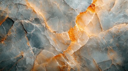 Grey and orange marble texture background