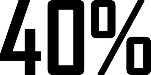 5 Percentage Discount Offer Number Typography Style A1274